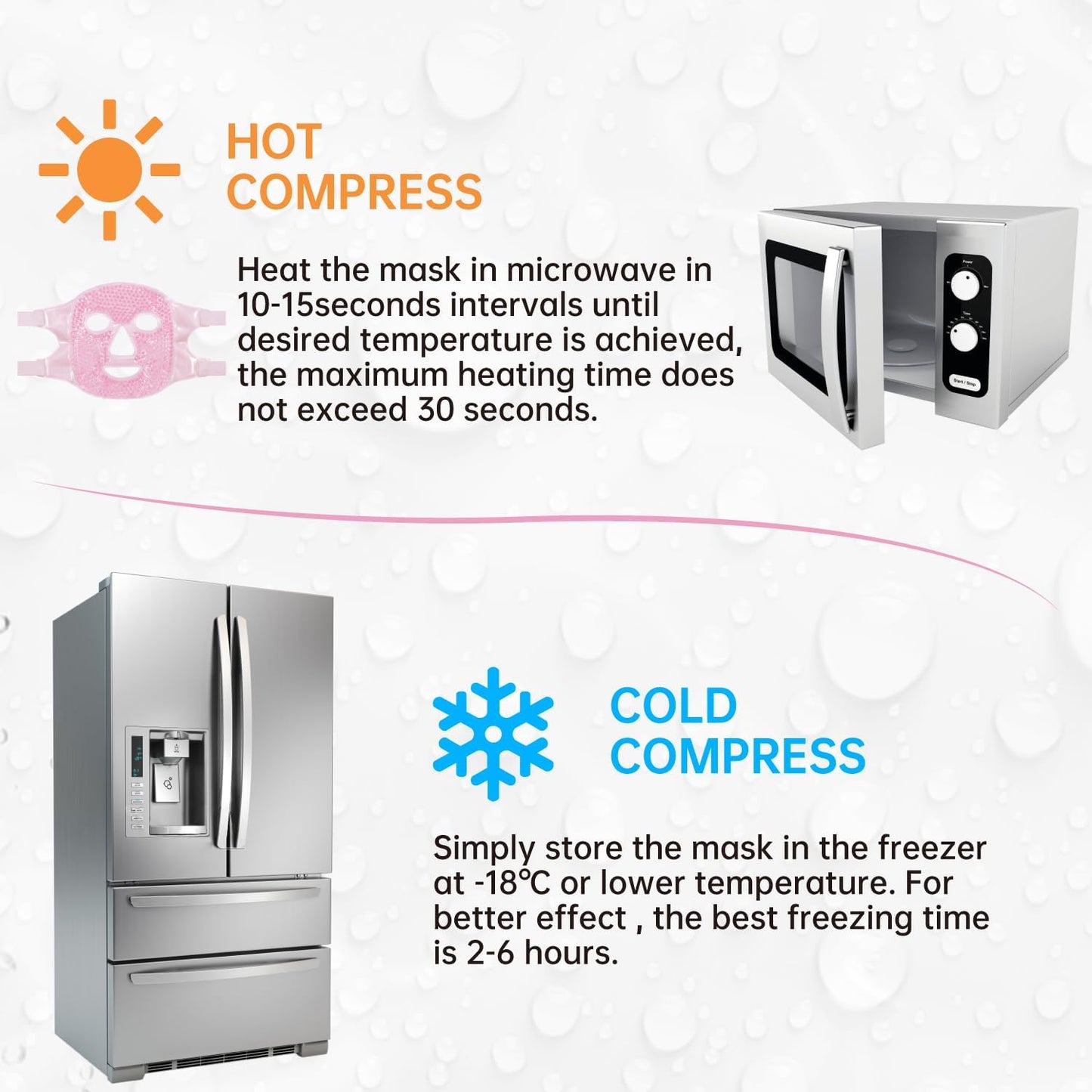 ThermaGlow – Masque Visage Perlé Apaisant | Froid & Chaud