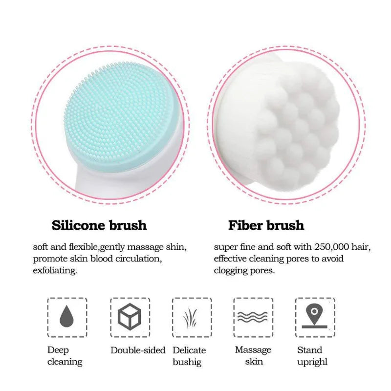 GlowTouch – Brosse Double Action en Silicone | Nettoyage Doux & Effet Spa