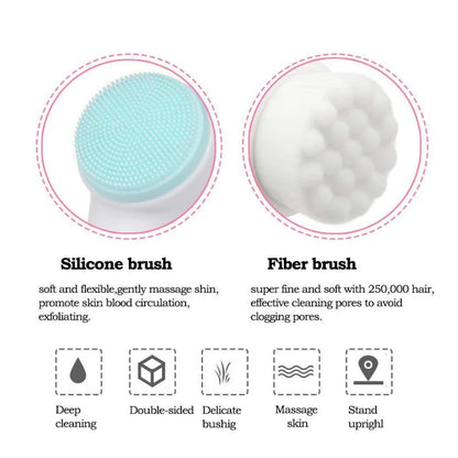 GlowTouch – Brosse Double Action en Silicone | Nettoyage Doux & Effet Spa