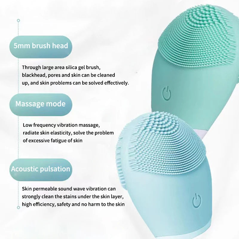 SilkGlow™ – Brosse Nettoyante Sonique en Silicone & Massage Relaxant