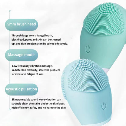 SilkGlow™ – Brosse Nettoyante Sonique en Silicone & Massage Relaxant